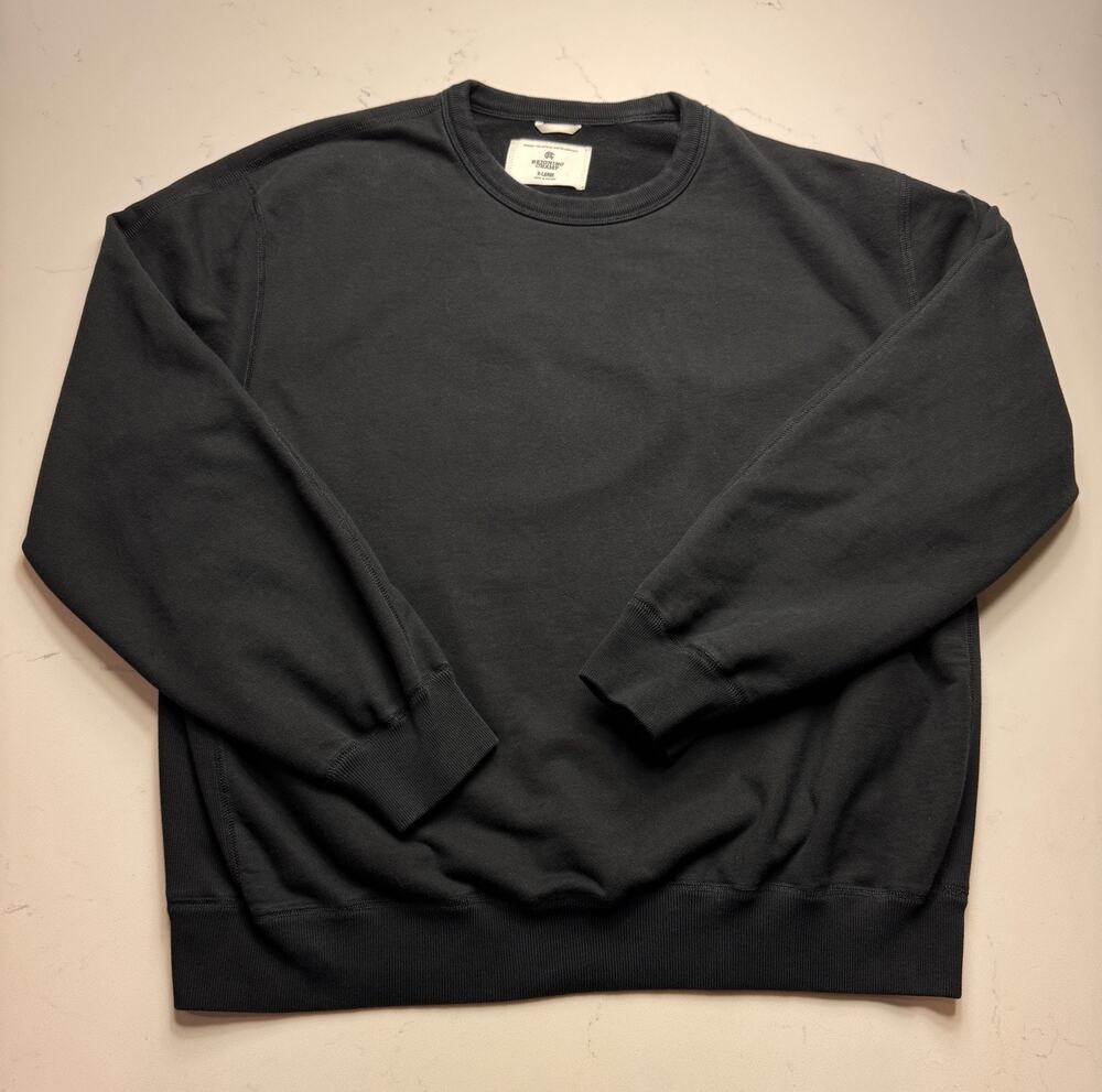 Reigning Champ Long Sleeve Crew-Neck Heavy Sweatshirt Black Men’s Size XL